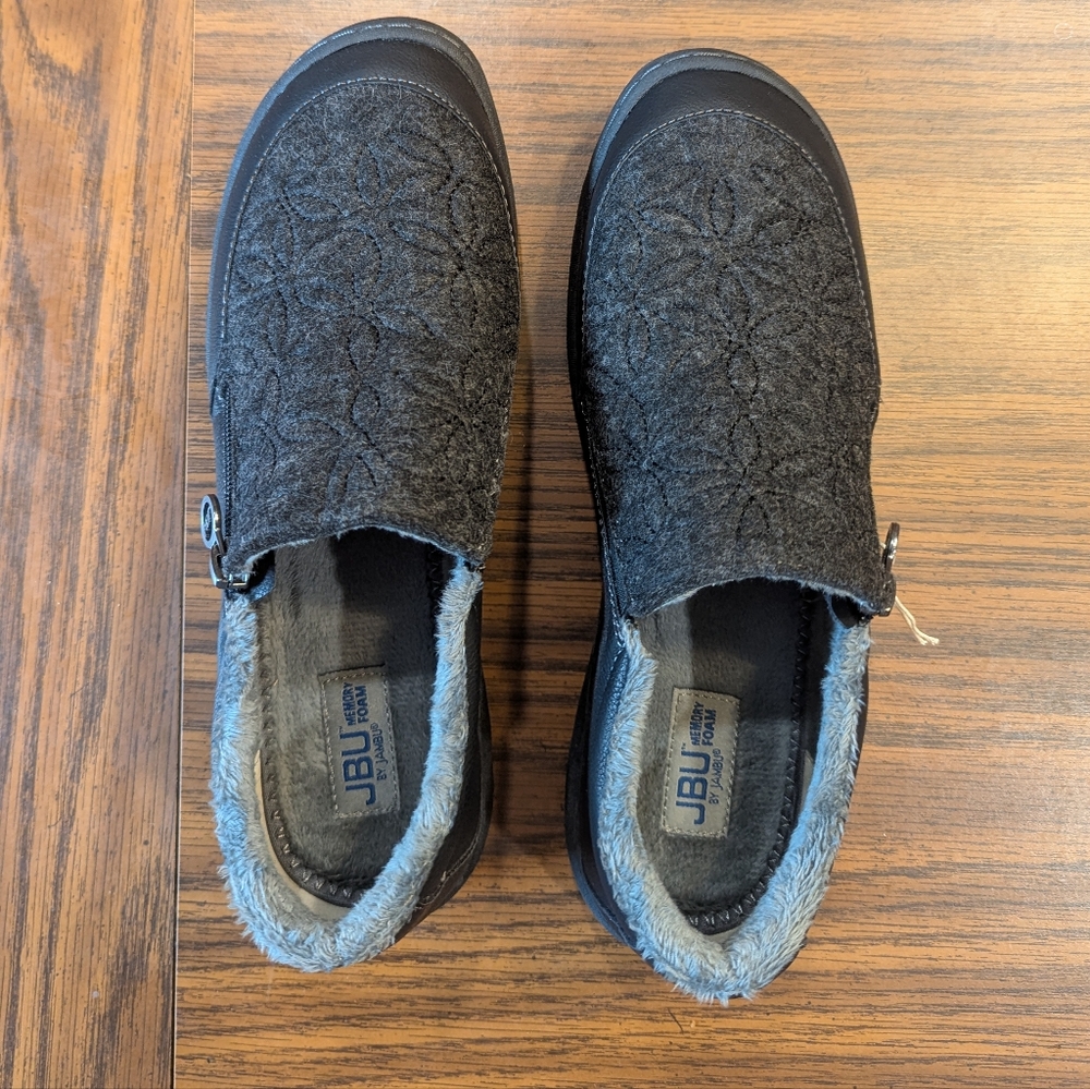 JBU Women's Charcoal Slip-On Loafers